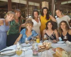 Esther Acebo consuming alcohol